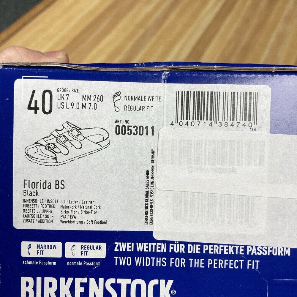 Women's Birkenstock Florida Sandals | Black | Soft Footbed | size 40 EU | 9 US - Picture 4 of 6